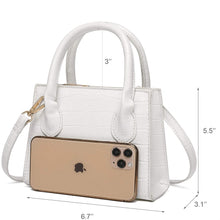 Load image into Gallery viewer, Trendy White Mini Purse Crocodile Pattern Handbag