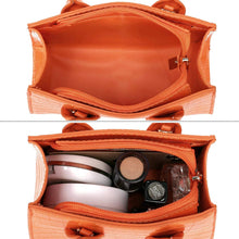 Load image into Gallery viewer, Trendy Orange Mini Purse Crocodile Pattern Handbag