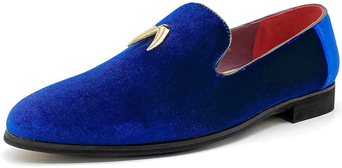 Men's Blue Luxury Penny Slip-On Dancing Shoes