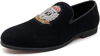 Men's Matte Black Luxury Slip-On Loafer Style Dress Shoes