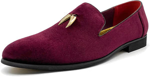 Men's Red Wine Luxury Slip-On Dress Shoes