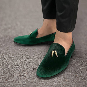 Men's Green Luxury Penny Slip-On Dancing Shoes