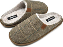 Load image into Gallery viewer, Khaki Memory Foam Scuff Comfortable Slippers
