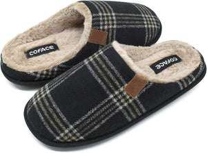 Cozy Black Memory Foam Scuff Comfortable Slippers