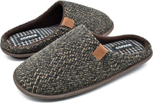 Load image into Gallery viewer, Men&#39;s Brown Memory Foam Scuff Comfortable Slippers