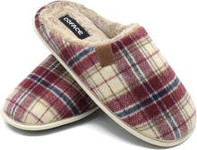 Load image into Gallery viewer, Cozy Red Memory Foam Scuff Comfortable Slippers