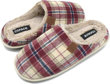 Load image into Gallery viewer, Cozy Red Memory Foam Scuff Comfortable Slippers