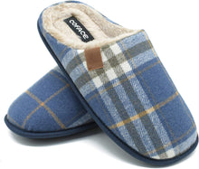 Load image into Gallery viewer, Cozy Blue Memory Foam Scuff Comfortable Slippers