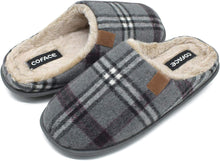 Load image into Gallery viewer, Cozy Grey Memory Foam Scuff Comfortable Slippers