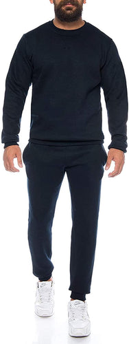 Men's Navy Blue Warm Winter Long Sleeve 2pc Sweatsuit