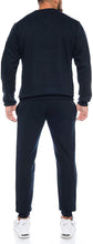 Load image into Gallery viewer, Men&#39;s Navy Blue Warm Winter Long Sleeve 2pc Sweatsuit