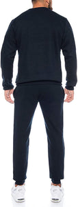 Men's Navy Blue Warm Winter Long Sleeve 2pc Sweatsuit