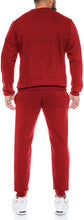 Load image into Gallery viewer, Men&#39;s Red Warm Winter Long Sleeve 2pc Sweatsuit
