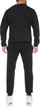 Load image into Gallery viewer, Men&#39;s Black Warm Winter Long Sleeve 2pc Sweatsuit