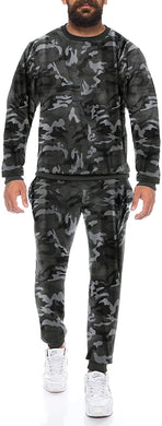 Men's Camoflauge Warm Winter Long Sleeve 2pc Sweatsuit