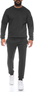 Men's Dark Grey Warm Winter Long Sleeve 2pc Sweatsuit