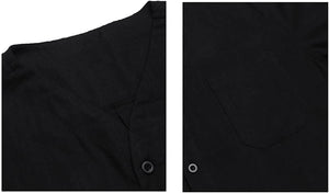 Men's Black Short Sleeve Button Down Linen Shirt