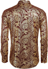 Load image into Gallery viewer, Men&#39;s Elegant Paisley Floral Long Sleeve Dress Shirt
