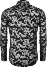 Load image into Gallery viewer, Men&#39;s Elegant Red Sliver Floral Printed Dress Shirts