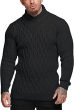 Load image into Gallery viewer, Men&#39;s Orange Slim Fit Turtleneck Knit Stylish Pullover Sweater