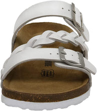 Load image into Gallery viewer, White Braided Soft Cork Buckle Summer Sandals