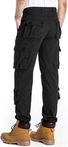 Multi Pockets Black Loose Tactical Men's Pants