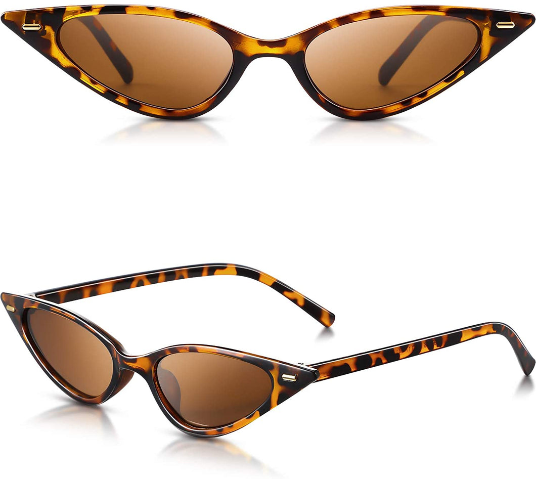 Fashionista Brown Cat Eye Leopard Sunglasses