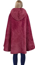 Load image into Gallery viewer, Modern Wine Sherpa Fleece Cloak Coat