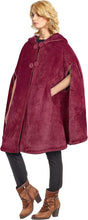 Load image into Gallery viewer, Modern Wine Sherpa Fleece Cloak Coat