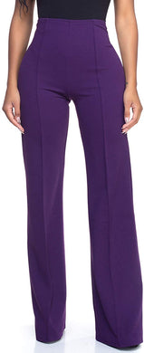 High Waist Purple Dress Pants