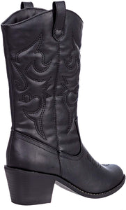 Embroidered Modern Western Cowboy Boot