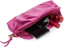 Load image into Gallery viewer, Pleated Hot Pink PU Soft Vegan Leather Clutch Bag