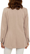 Load image into Gallery viewer, Office Work Jacket Light Khaki Open Front Long Sleeve Blazer with Pockets