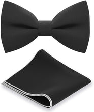 Load image into Gallery viewer, Amber Mint Classic Pre-Tied Bow Tie Set with Handkerchief