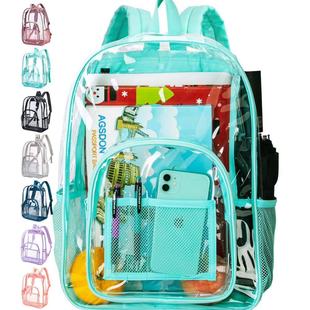 Heavy Duty Green See Through Clear Backpack