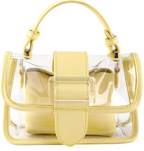 Load image into Gallery viewer, Yellow Clear Shoulder Bag Purse 2 in 1 Transparent Crossbody Bag Jelly Handbag
