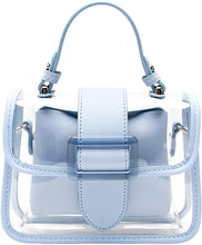 Load image into Gallery viewer, Blue Clear Shoulder Bag Purse 2 in 1 Transparent Crossbody Bag Jelly Handbag