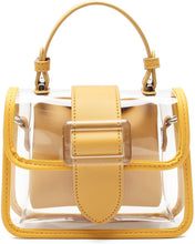 Load image into Gallery viewer, Yellow Clear Shoulder Bag Purse 2 in 1 Transparent Crossbody Bag Jelly Handbag