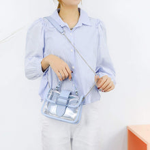 Load image into Gallery viewer, Black Clear Shoulder Bag Purse 2 in 1 Transparent Crossbody Bag Jelly Handbag