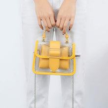 Load image into Gallery viewer, Light Yellow Clear Shoulder Bag Purse 2 in 1 Transparent Crossbody Bag Jelly Handbag