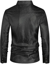 Load image into Gallery viewer, Paisley Black Long Sleeve Button Down Shirt