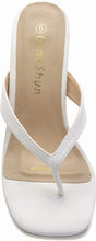 Load image into Gallery viewer, Mules Square Toe White Flip Flops Sandals