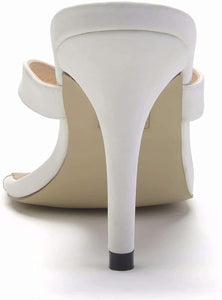 Mules Square Toe White Flip Flops Sandals