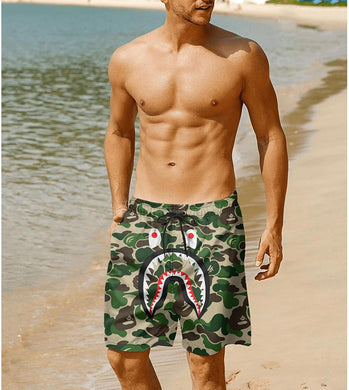 Casual Athletic Green Quick Dry Men's Shorts
