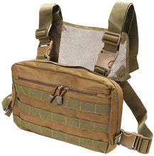 Load image into Gallery viewer, Adjustable Khaki Tactical Rig Vest Front Pack Bag