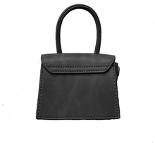 Load image into Gallery viewer, Mini Crossbody Black Purse Faux Leather Top Handle Clutch Handbag
