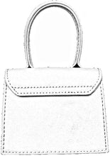 Load image into Gallery viewer, Mini Crossbody White Purse Faux Leather Top Handle Clutch Handbag