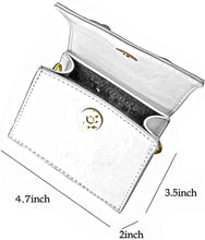 Load image into Gallery viewer, Mini Crossbody White Purse Faux Leather Top Handle Clutch Handbag