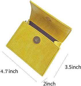 Mini Crossbody Yellow Purse Faux Leather Top Handle Clutch Handbag