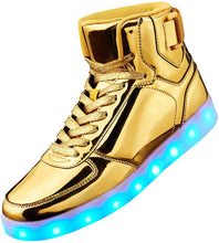Load image into Gallery viewer, Unisex Gold LED Light Up Shoes